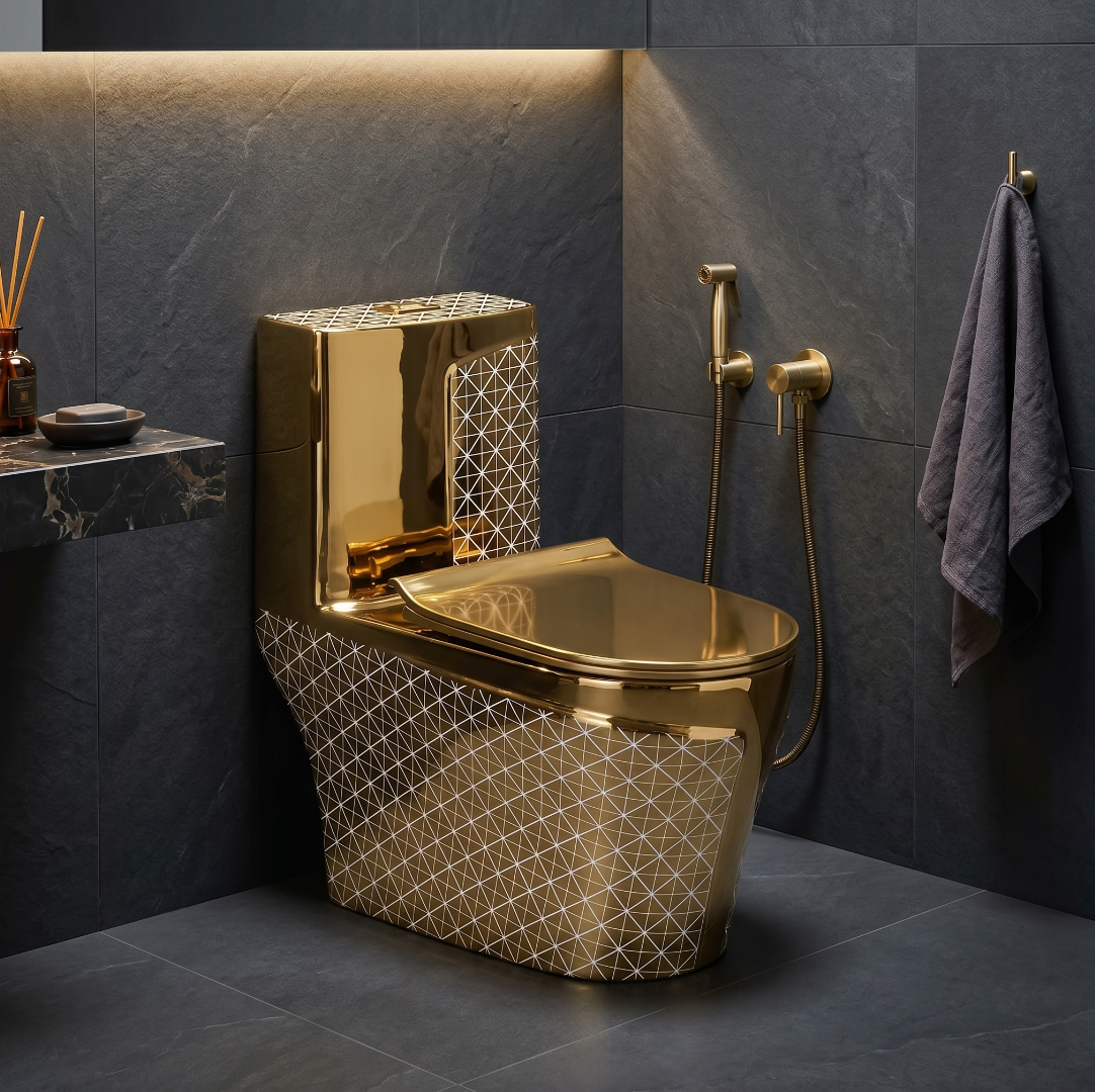 Textured Gold Luxury Commode – OT-SE-02