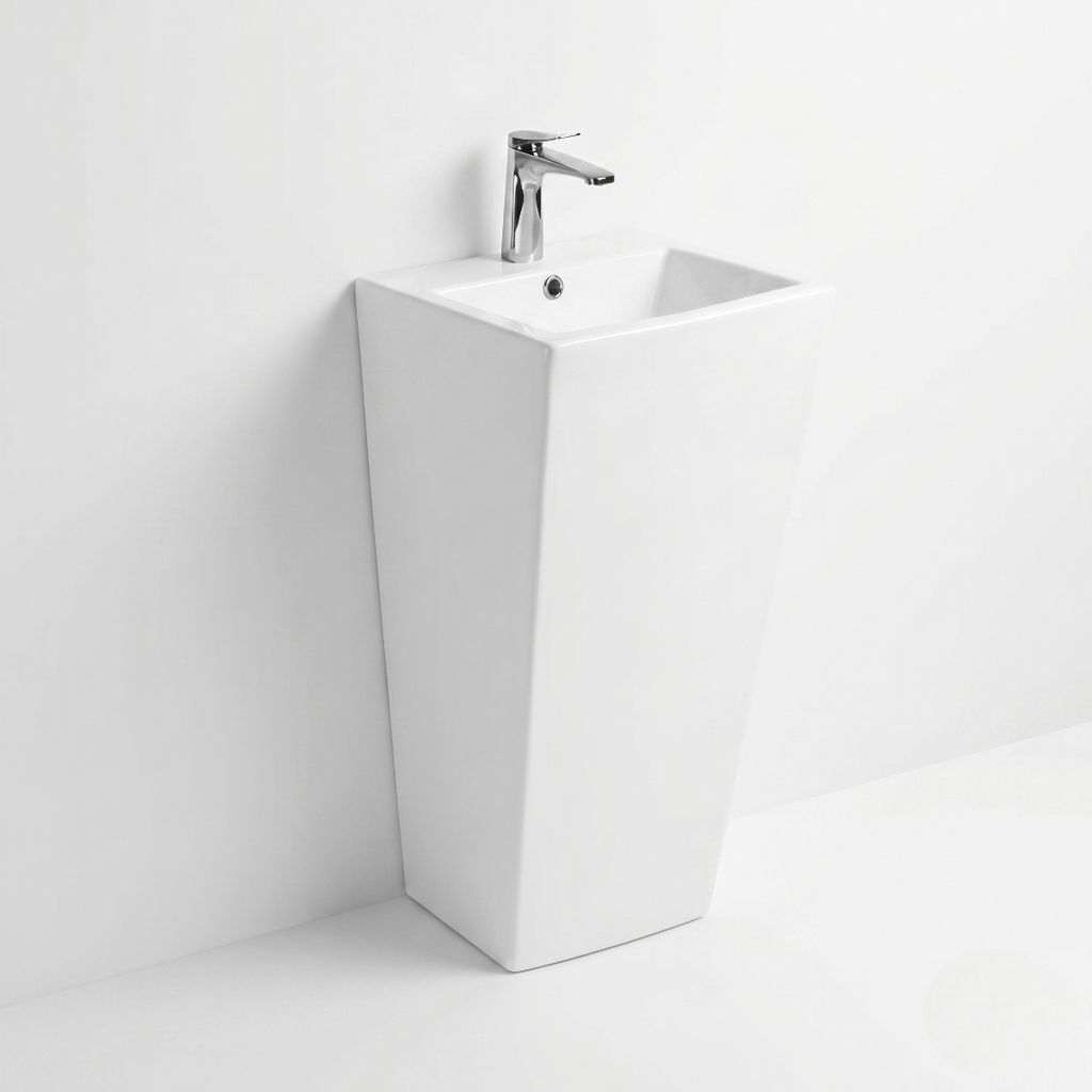 White Premium One Piece Wash Basin – PWBB-01
