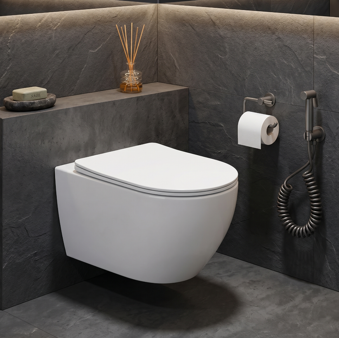 White Wall Hang Luxury Commode – WHT-B1
