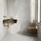 Black Gold Luxury Art Wall Hang Commode – WHT-SE12