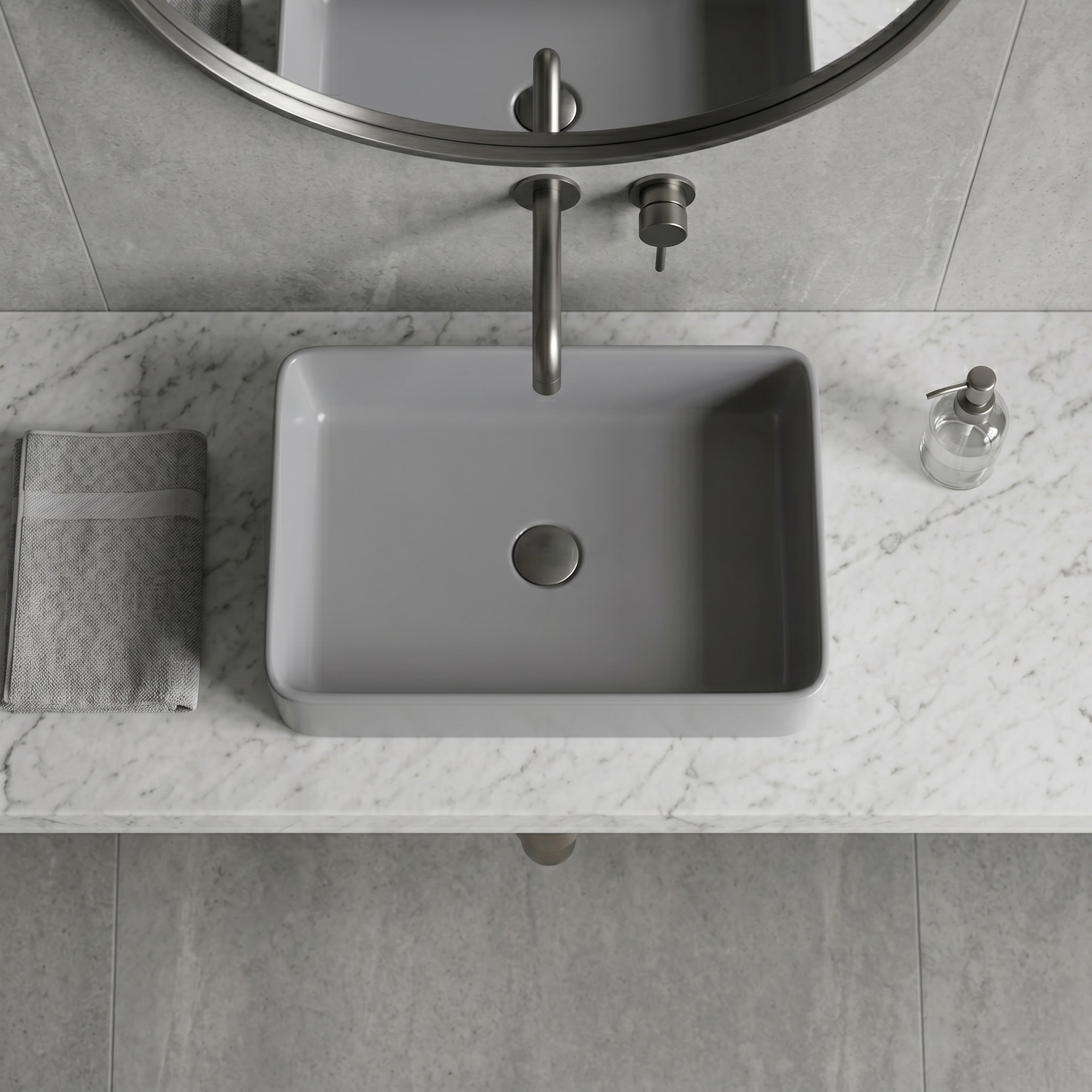 Matt Grey Luxury Vanity Bowl – WB-BOC-9