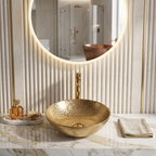 Textured Gold Art Luxury Vanity Bowl – ABWBMIX02