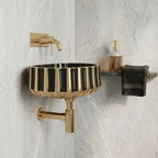 Black Gold Luxury Art Wall Hang Commode – WHT-SE12