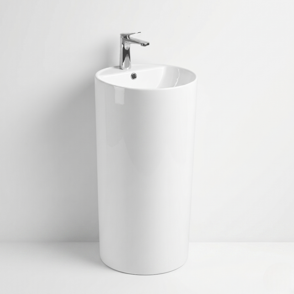 White Premium One Piece Wash Basin – PWBB-02