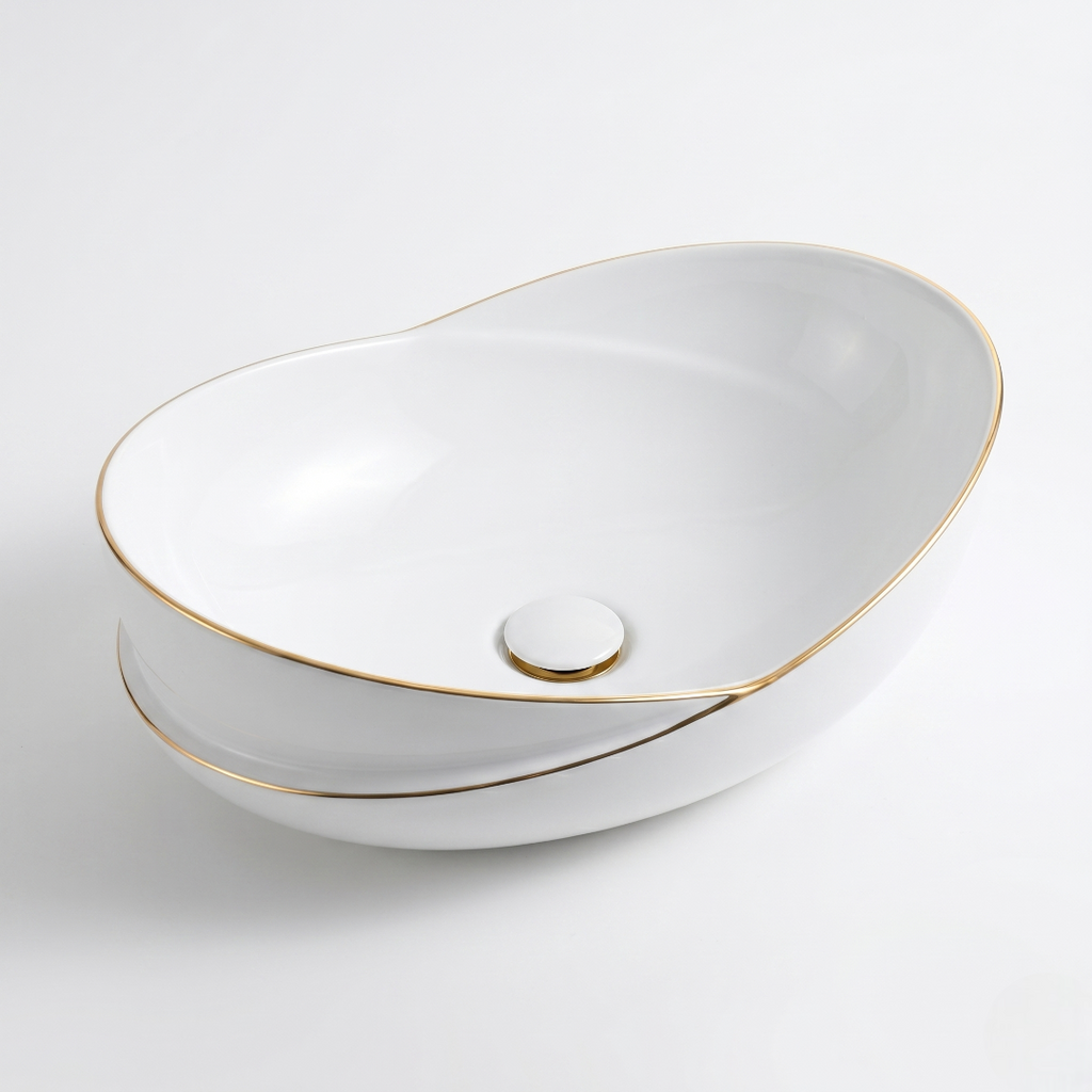 White Gold Art Luxury Vanity Bowl – WBK02