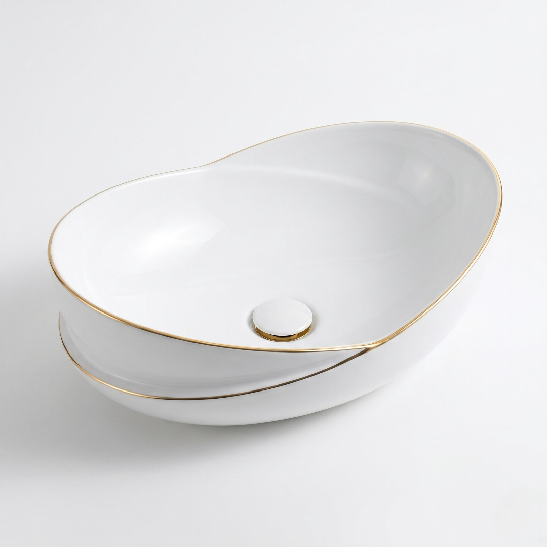 White Gold Art Luxury Vanity Bowl – WBK02