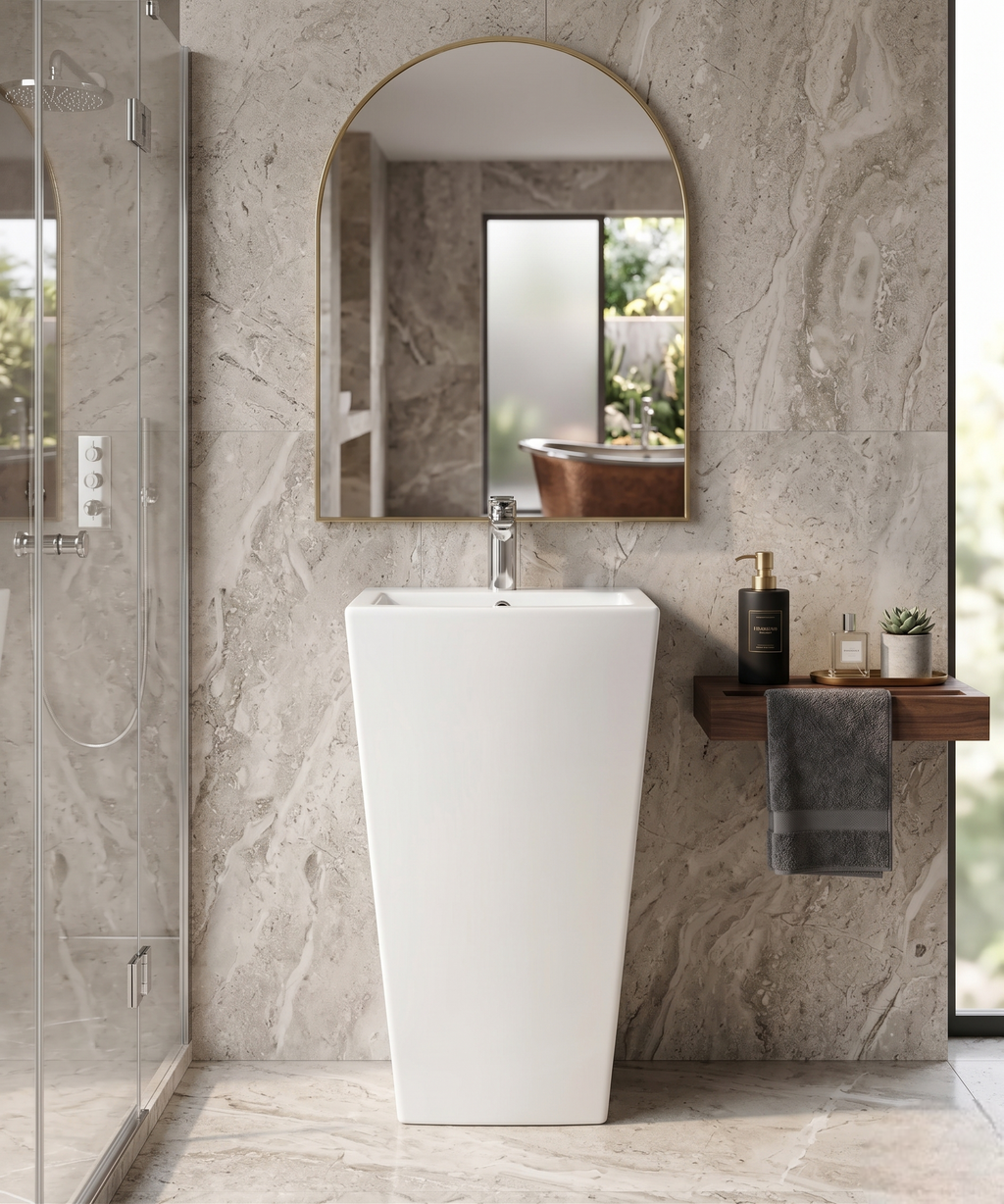 White Premium One Piece Wash Basin – PWBB-01