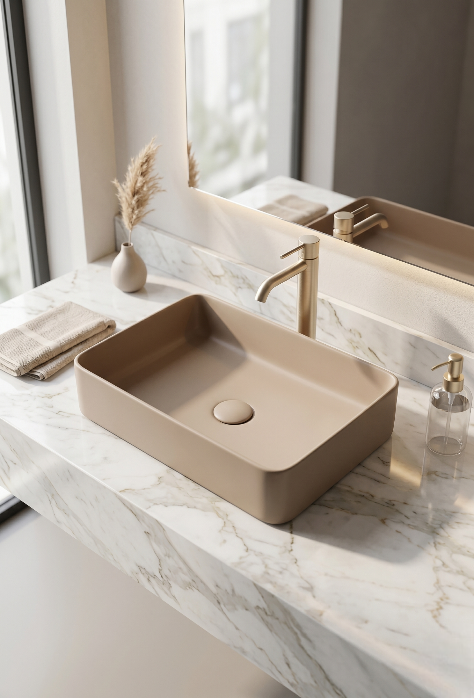 Matt Khaki Luxury Vanity Bowl – WB-BOC-9