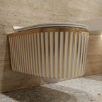 White Gold Luxury Art Wall Hang Commode – WHT-SE10