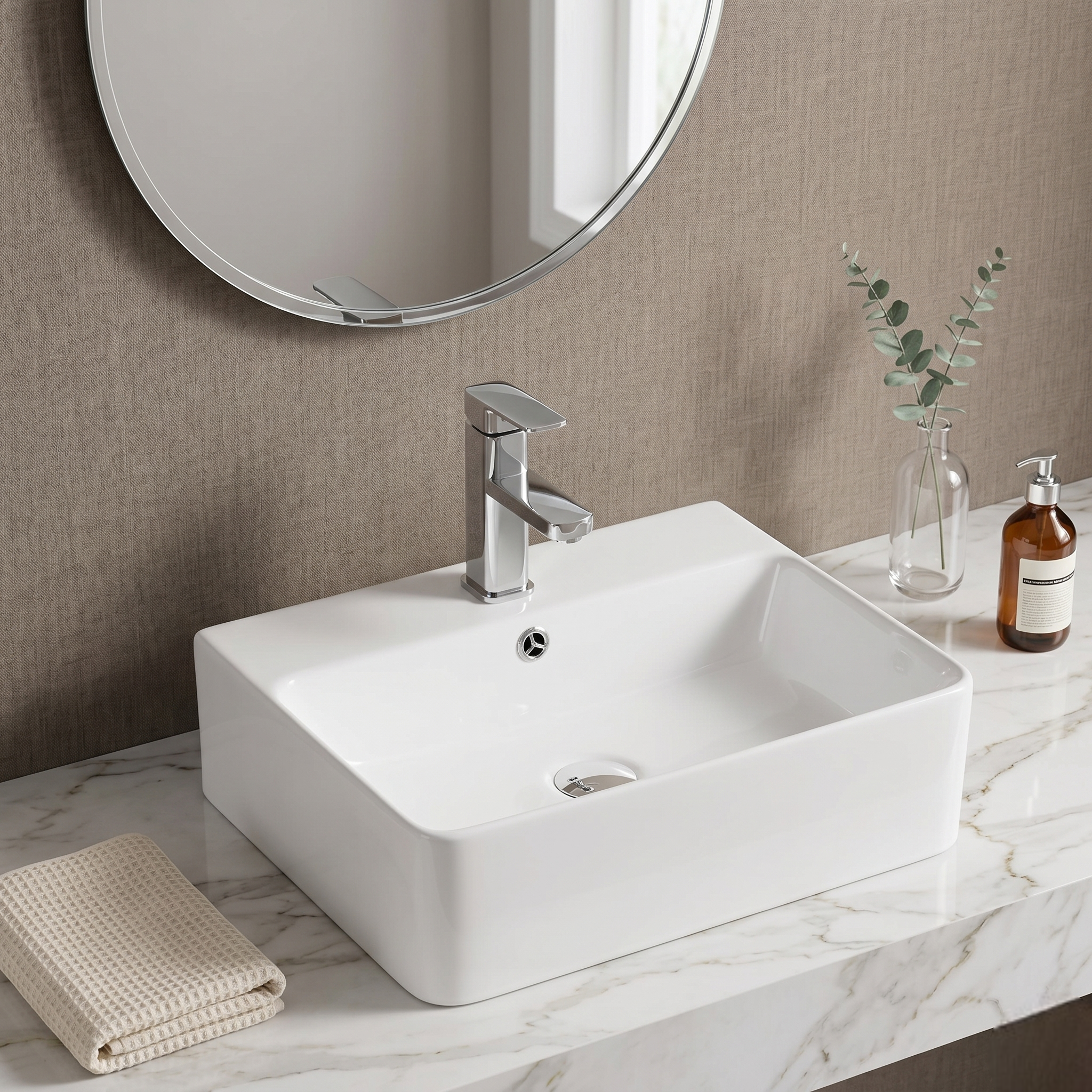 White Luxury Vanity Bowl – WBBOC1