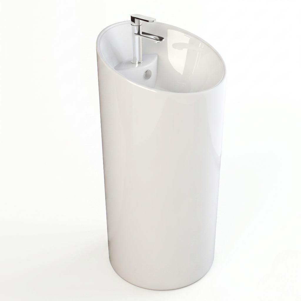 White Premium One Piece Wash Basin – OPB001