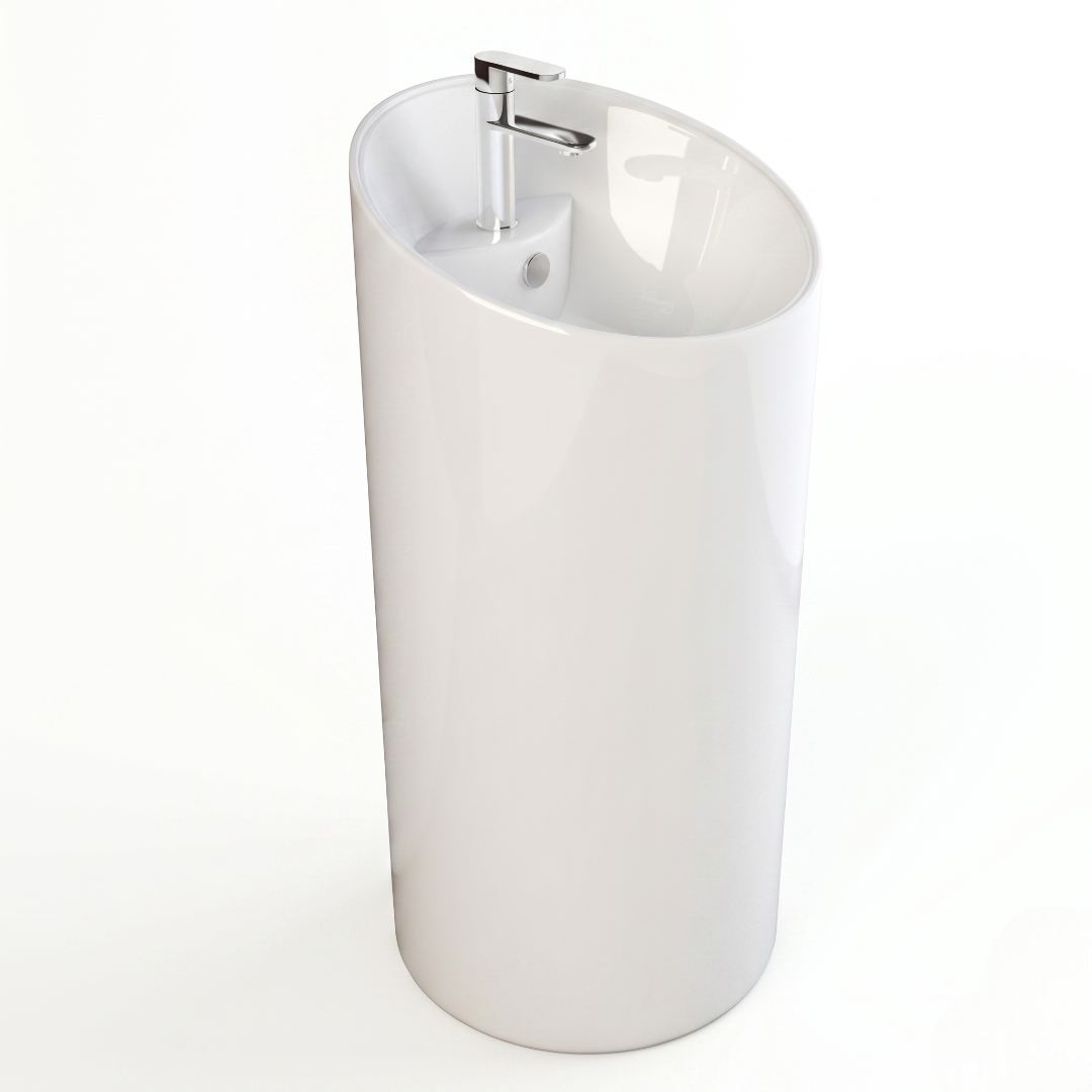 White Premium One Piece Wash Basin – OPB001