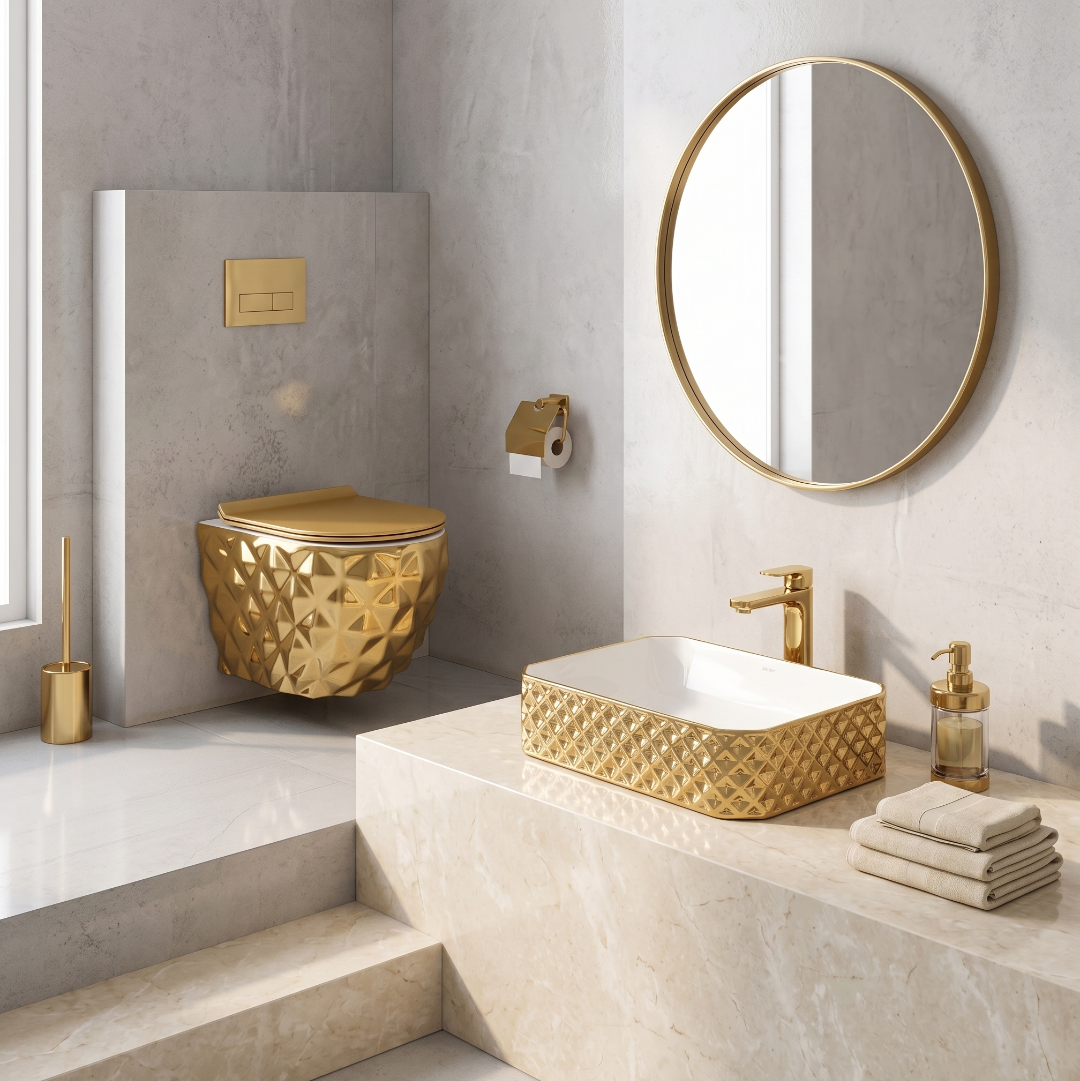 Gold Art Wall Hang Luxury Commode – WHT-SE16