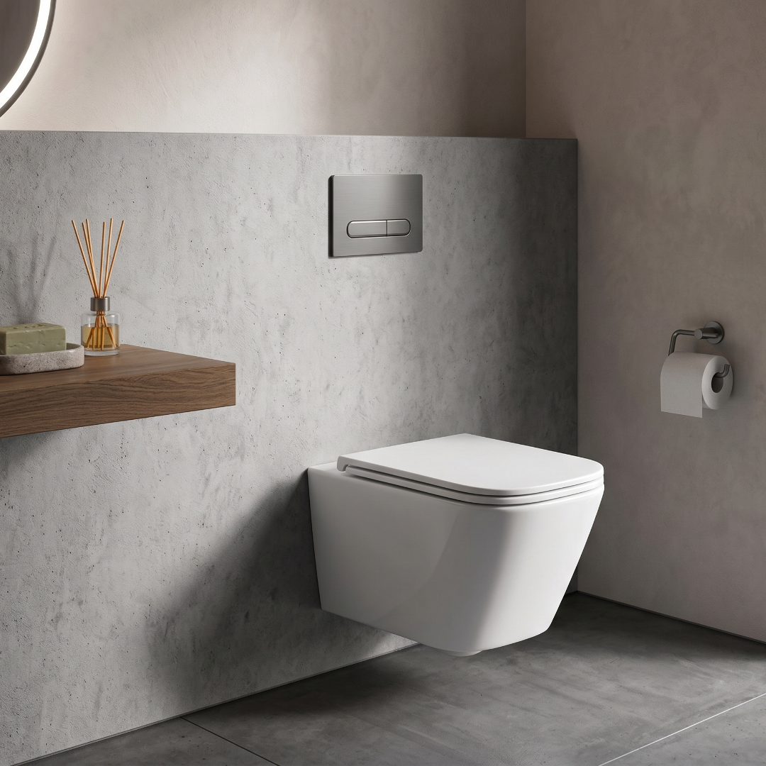 White Wall Hang Luxury Commode – WHT-B2