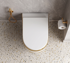 White Gold Art Wall Hang Luxury Commode – WHT-SE03