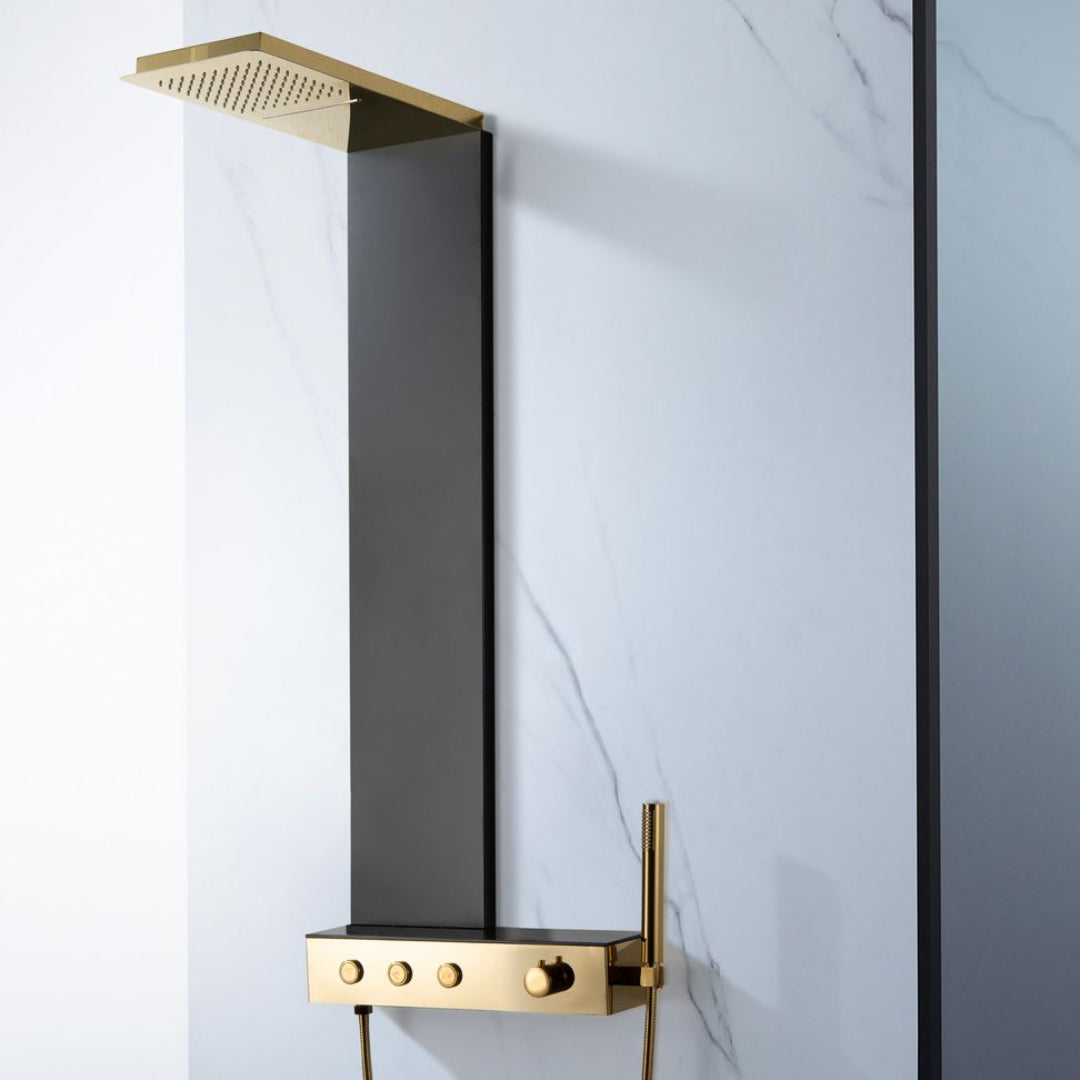 Black Gold & Chrome Gold Luxury Bathroom Panel – ABSP-01