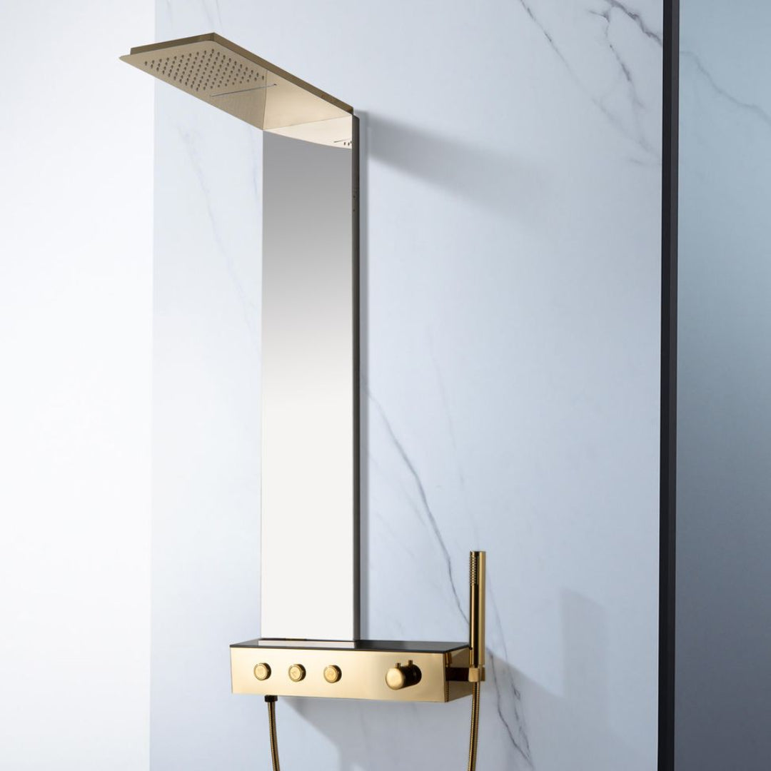 Black Gold & Chrome Gold Luxury Bathroom Panel – ABSP-01